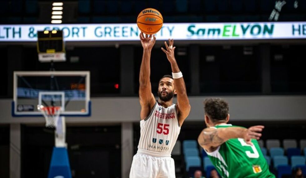 La UNA Hotels Reggio Emilia si impone 99-87 contro il Perister Bitola nei quarti di finale del QRT di BCL guidata da Cheatham e Barford