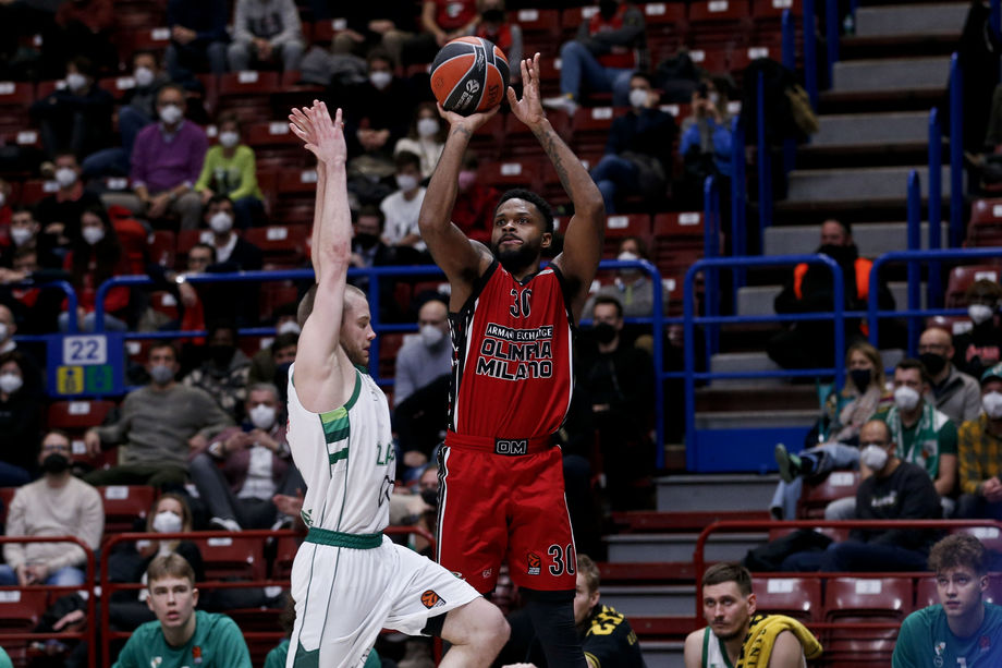 Eurolega: l’A|X Armani Exchange Milano doma lo Zalgiris Kaunas  grazie a Daniels e Hall