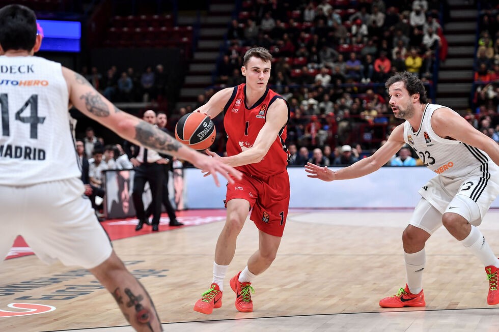 Eurolega: Dimitrijevic e LeDay trascinano l’EA7 Emporio Armani Milano ad una netta vittoria contro il Real Madrid