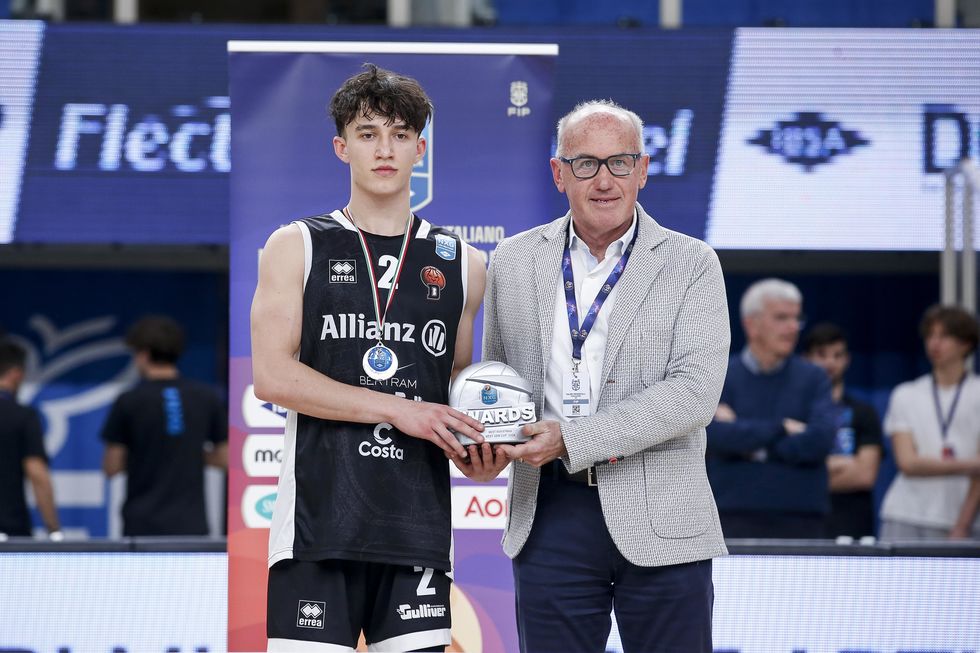 Lorenzo Baldi dell'Allianz Derthona Tortona è il Best Assistman UnipolSai della finale della IBSA Next Gen Cup 2023/24