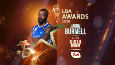 Jason Burnell (Germani Brescia) giành giải Cầu thủ dự bị xuất sắc nhất LBA 2026