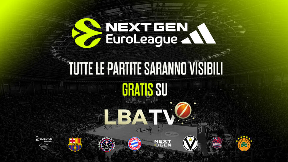 Su LBATV disponibili free le partite dell'adidas NextGen EuroLeague Qualifying Tournament di Bologna (13-15 marzo 2026)