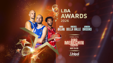 LBA Awards 2026: Ba cầu thủ lọt vào chung kết MVP giải bóng rổ Ý