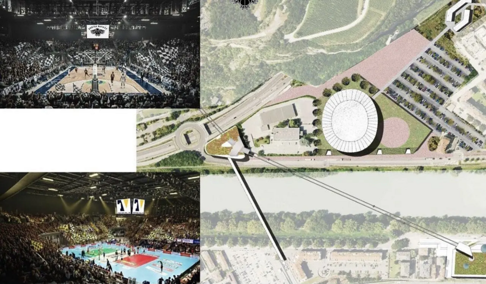 Due nuovi poli sportivi a Trento: lo stadio nell'area di San Vincenzo e il Palazzetto sulla destra Adige. L'AD Nardelli: "Passo importante per la città"