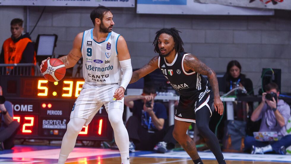 La 169ª sfida Virtus Olidata Bologna - Acqua S.Bernardo Cantù lunedì alle 20:00 in diretta su LBATV e Sky Sport Basket
