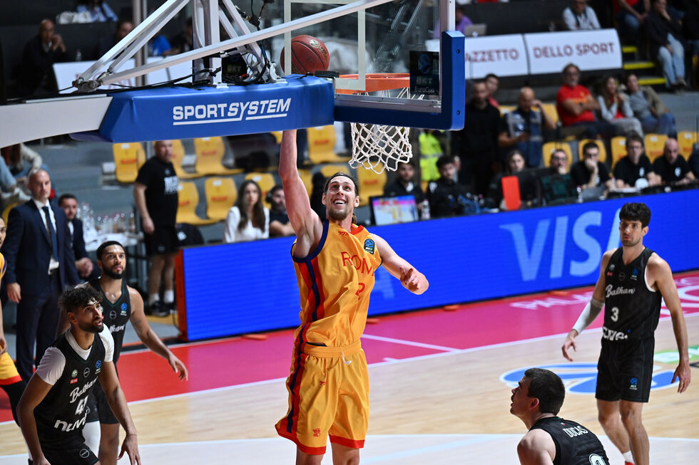 Eurocup: la BC Roma vince all'overtime per 77-72 contro il Balkan Botevgrad