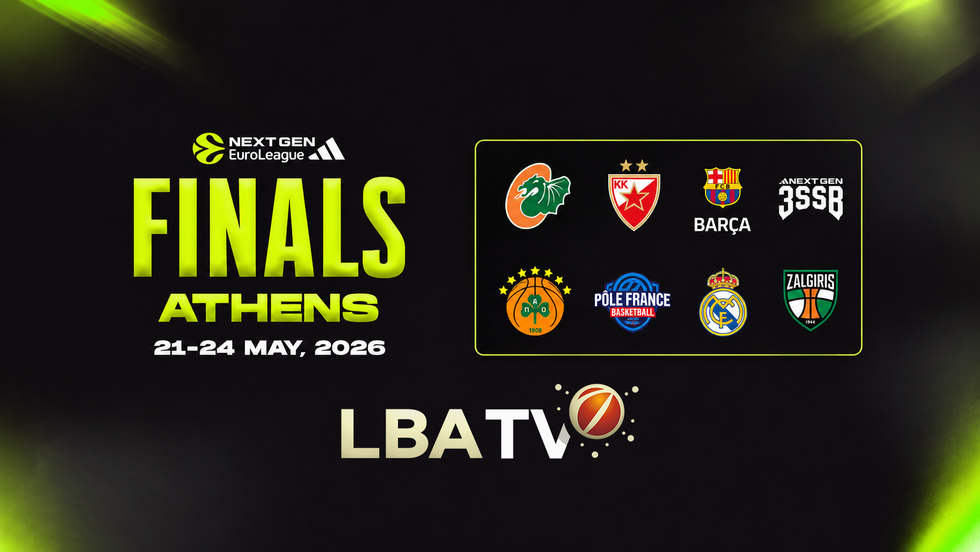 Su LBATV l'adidas NextGen EuroLeague Finals di Atene (21 - 24 maggio)