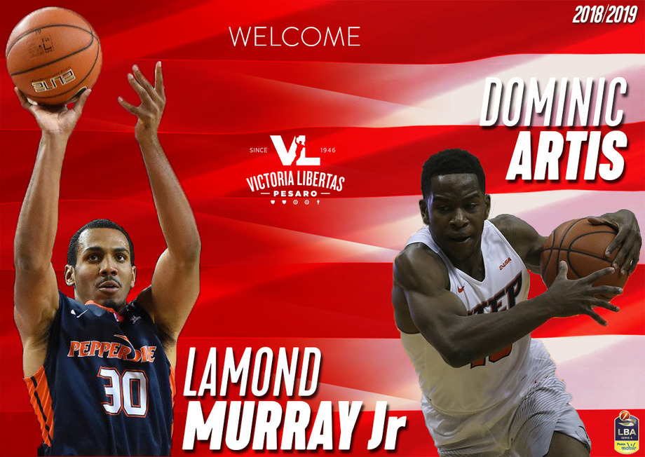 VL Pesaro, doppio colpo: firmati il playmaker Dominic Artis e l’ala piccola Lamond Murray Jr