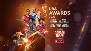 LBA Awards 2026 – Đội hình trong mơ mùa giải với Vital, Della Valle, Brooks, Ramsey và Bilan