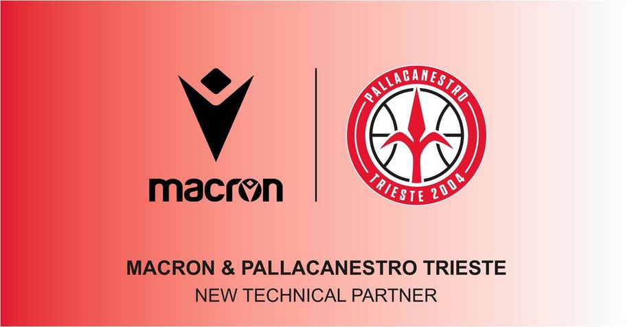 Macron è il nuovo partner tecnico della Pallacanestro Trieste. Ghiacci: "Ci auguriamo che la rinnovata partnership sia di buon auspicio per la stagione"