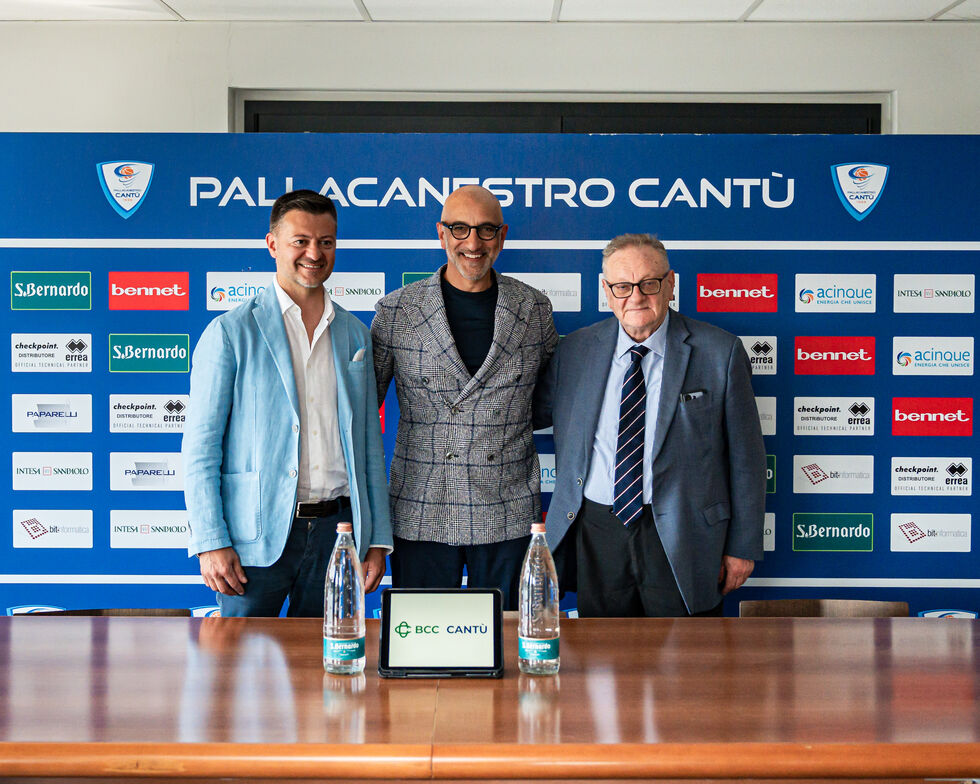 Acqua S.Bernardo Cantù, presentato coach Vitucci: "Ringrazio il Club per questa prestigiosa opportunità, che mi onora molto"