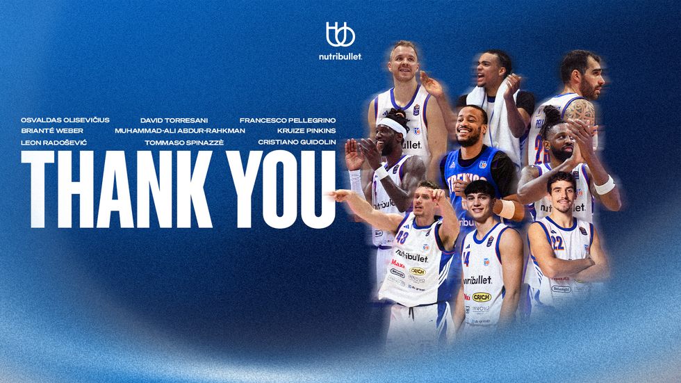 La Nutribullet Treviso Basket saluta e ringrazia Weber, Abdur-Rahkman, Pinkins, Torresani, Pellegrino, Guidolin, Olisevicius, Radosevic e Spinazzè