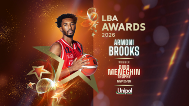 Armoni Brooks giành danh hiệu MVP Dino Meneghin Trophy mùa giải Serie A 2025/26