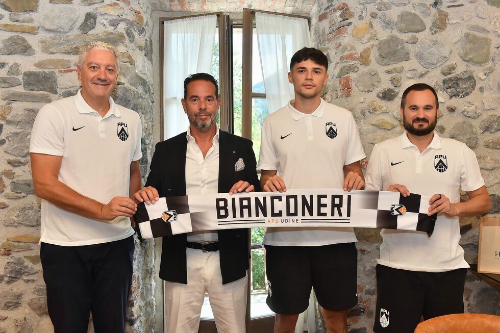 APU Old Wild West Udine, la conferenza stampa del presidente Pedone, del GM Conti e di coach Vertemati