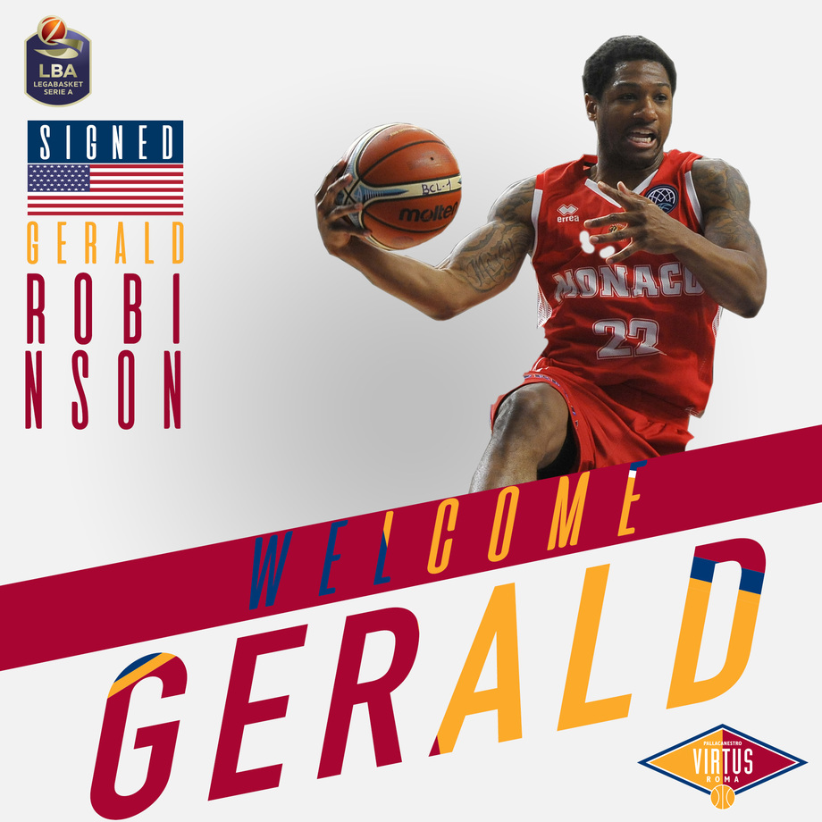 Il play Gerald Robinson è della Virtus Roma