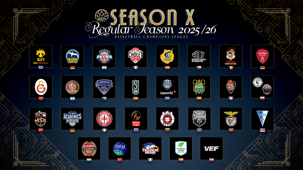 Trapani Shark e Pallacanestro Trieste ammesse alla regular season della Basketball Champions League 2025/26, la UNAHOTELS Reggio Emilia passerà per il qualification round